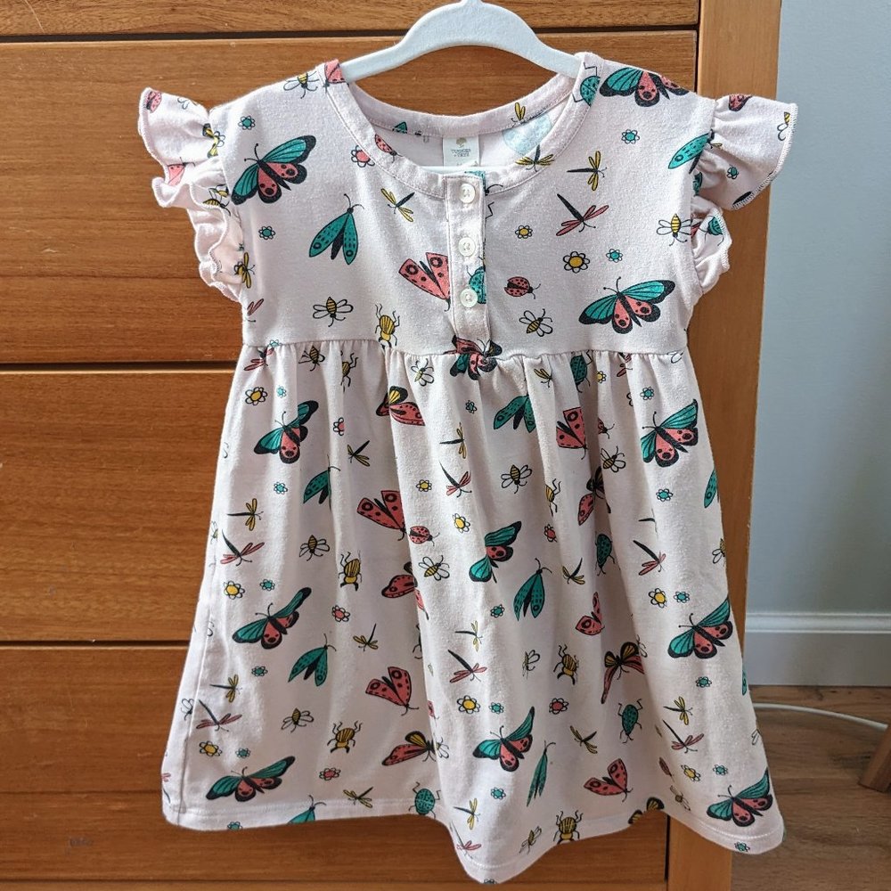 Tucker + Tate Light Pink Butterflies and Bugs Dress, Size 24 months